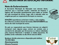 Secretaria de Educao informa: